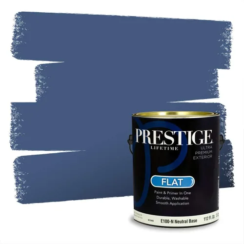 Miniatura 1650 de Pintura Exterior + imprimación PRESTIGE, todo-en-uno, 1 galón, acabado mate, color comparable al Valspar* Royal Gray* VS151-Gris real