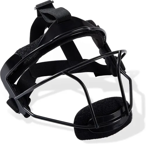 Miniatura 2 de Softball Face Mask Defense Liner, Includes: 1 Forehead Pad, 2 Side Pads, 2 Chin Cups, 1 Ponytail Strap, 1 Large Super Glue Magic Hook Negro
