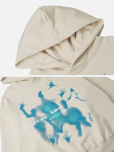 Miniatura 5 de Aelfric Eden Sudadera con capucha de gran tamaño para hombre, con estampado de ropa de calle, casual, sudadera con capucha Y2K