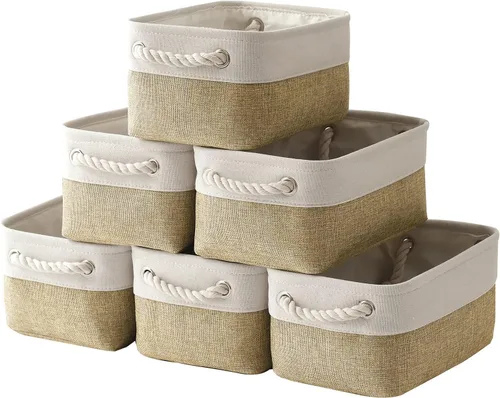 Miniatura 57 de TheWarmHome Contenedores de almacenamiento para estantes, tamaño mediano, 3 unidades, 13.8 pulgadas de largo x 9.8 pulgadas de ancho x 6.7 pulgadas