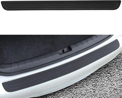 ASUBHA Protector de parachoques trasero de automóvil, protector de parachoques, almohadilla protectora universal de goma negra contra arañazos, para