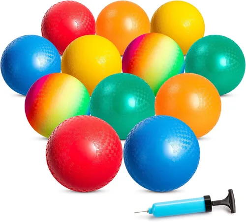EVERICH - Pelotas de kickball, 6 o 12 unidades de bolas de dodgeballs de 8.5 pulgadas para niños y adultos al aire libre en interiores, 4 bolas