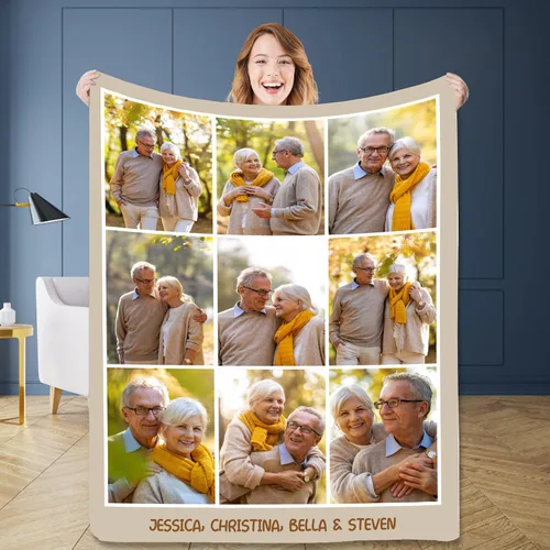 Miniatura 16 de Manta personalizada con imagen hecha en Estados Unidos, mantas personalizadas con fotos, nombres, manta suave personalizada con imagen personalizada