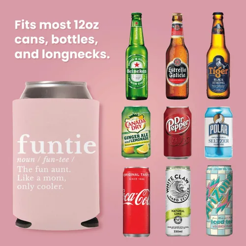 Miniatura 5 de Funtie Funcle - Enfriadores de latas, enfriadores de tía lata, enfriador de tío lata, aislantes divertidos para tía y tío, regalos para tía, regalos