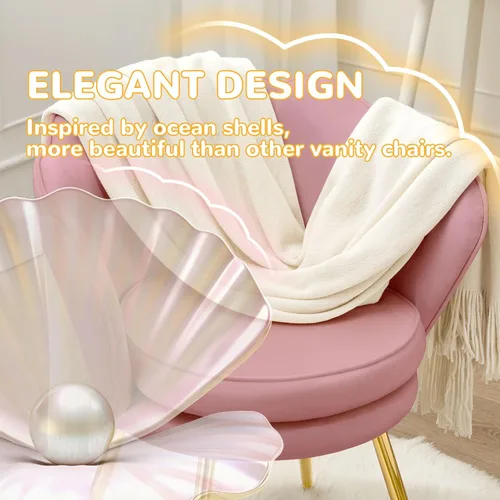 Miniatura 5 de Czlolo Juego de 2 sillas decorativas, sillas de tocador de terciopelo con respaldo, silla decorativa pequeña moderna de mediados de siglo para sala