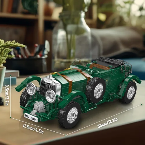 Miniatura 5 de Mould King 10166 Tech Oldtimer - Bloques de sujeción para automóvil deportivo, 1147 piezas, kit de montaje de modelo de automóvil de carreras