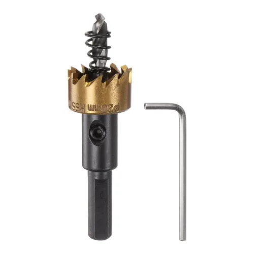 Miniatura 10 de HARFINGTON Sierra de agujero 0.472 in (1/2") M35 HSS (acero de alta velocidad) recubierto de titanio cortador de broca abridor para acero inoxidable