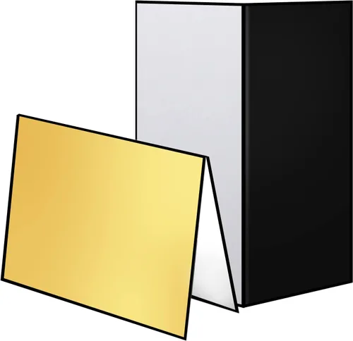 Meking Cartón reflector de luz 3 en 1 de 17 x 12 pulgadas, tablero difusor de luz plegable para estudio para fotografía de productos de naturaleza