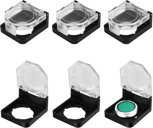 Miniatura 13 de 4 protectores de plástico transparente para interruptor de botón, a prueba de polvo, pomo de parada de emergencia para botón de encendido de 0.866