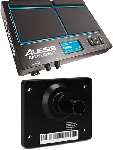 Miniatura 9 de Alesis Sample Pad 4 + Abrazadera Multipad - Instrumento de percusión/activación de muestras con 4 almohadillas sensibles a la velocidad y sistema
