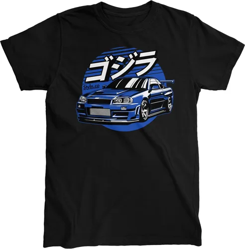 Miniatura 7 de GTR Skyline R32 R33 R34 R35 Import Camiseta de carreras japonesas Regalo de manga corta de coche de carreras para entusiastas del automóvil