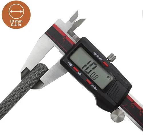 Miniatura 4 de BV Candado de seguridad de cable resistente de 4 pies con bucles – Cable de alambre trenzado de acero extra grueso de 10 mm (3/8"), resistente a