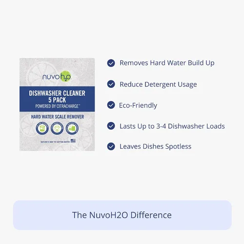 Miniatura 2 de NuvoH2O CitraCharge - Paquetes de limpiadores para lavavajillas: elimina la cal, las manchas de agua dura y los depósitos de calcio, fórmula cítrica