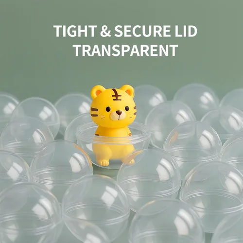 Miniatura 4 de 50 unidades de máquinas expendedoras de 2 pulgadas, cápsulas de máquina de chicle, cápsulas de plástico transparente, cápsulas rellenables
