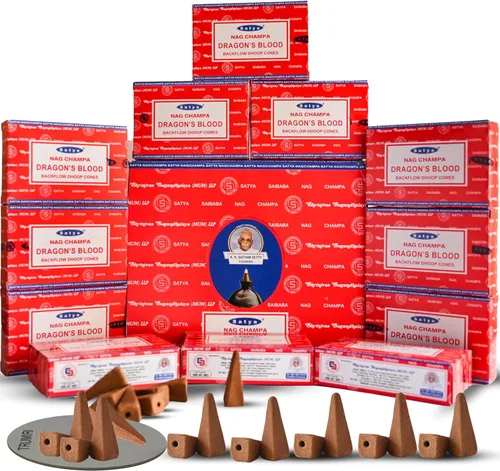 Miniatura 10 de Conos de incienso de contraflujo de salvia blanca californiana para fuente de humo aromática en cascada y alfombrilla - Paquete de 12