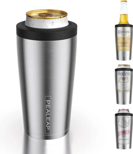 Miniatura 13 de Enfriador de latas delgado aislado 4 en 1 para latas de 12 oz y botellas de cerveza - Mantiene frío por 8 horas, fácil de sostener - Soporte