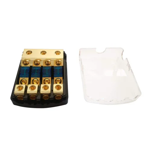 Miniatura 6 de Portafusibles Mini-ANL Bloque de distribución automática de fusibles de alta fidelidad, 60 amperios, 12 V, soporte fusible, calibre 0, 2, 4