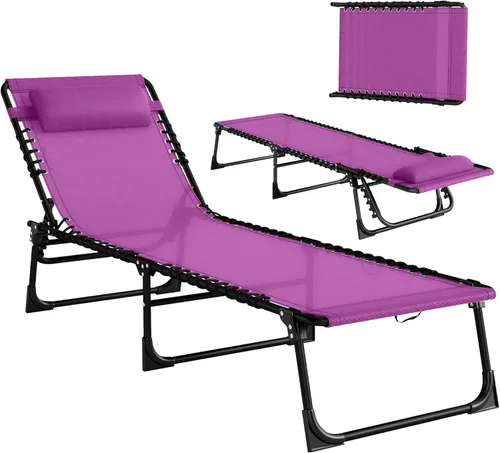 Miniatura 12 de Outsunny Silla Tumbona Plegable, Silla de Bronceado para Patio, Tumbona para Exteriores con Respaldo Reclinable de 4 Posiciones, Asiento de Malla