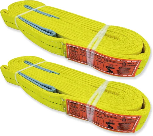 Miniatura 13 de Correas de elevación de 2 capas de 2 x 6 pies, arnés protector de árboles, paquete de 2 correas de tela resistente, aparejo, remolque en movimiento