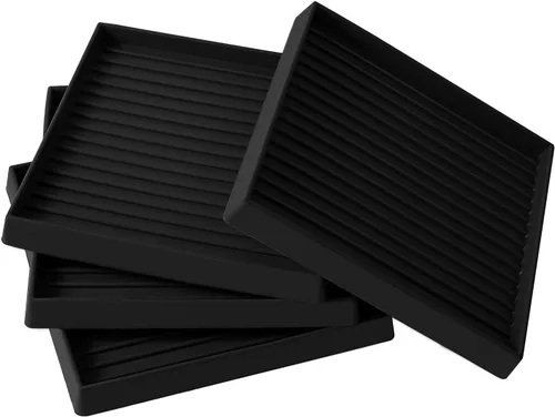 Miniatura 25 de Copas cuadradas de goma para muebles de 3 x 3, almohadillas antideslizantes para muebles, tapones de cama con agarre, protegen cualquier suelo