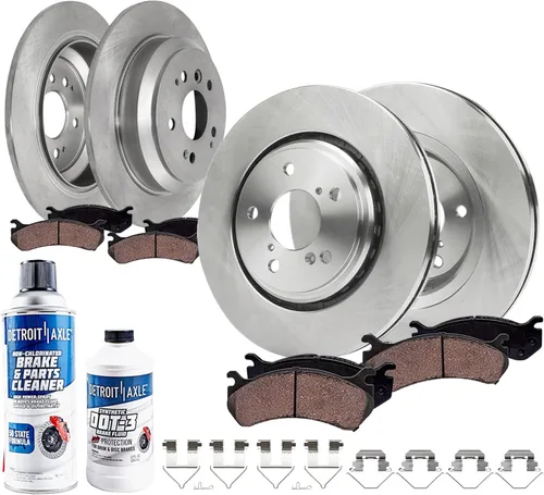 Miniatura 45 de Detroit Axle - Kit de frenos para Toyota Camry 2005-2006 [modelos XLE SE], frenos de disco Rotores Pastillas de freno de cerámica Reemplazo: 11.65