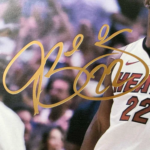 Miniatura 2 de sufenvera Impresión firmada de Jimmy Butler foto enmarcada con mini pantalla de película, póster para fanáticos del baloncesto, grandes regalos