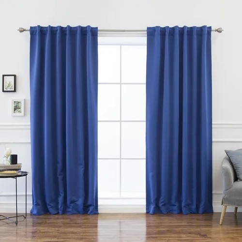 Miniatura 11 de Best Home Fashion Cortinas opacas con aislamiento térmico, pestaña trasera, bolsillo para barra, color gris, 52 pulgadas de ancho x 126 pulgadas