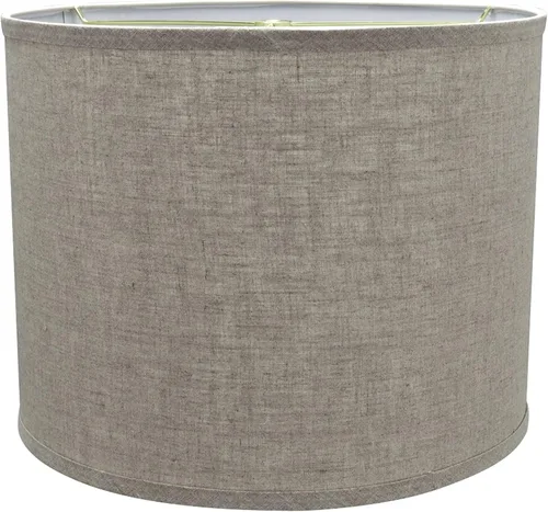 Aspen Creative 31037A Pantalla de lámpara de construcción de araña con forma de tambor de tapa dura de transición (cilindro) en color beige, (14 x