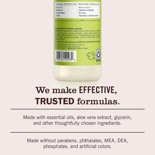 Miniatura 5 de Mrs. Meyer's - Detergente líquido para platos, aroma a verbena de limón, fórmula biodegradable, paquete de 3 unidades, 16 fl oz
