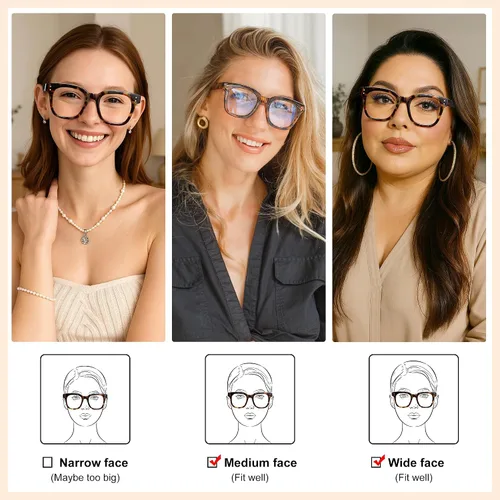 Miniatura 3 de Madison Avenue - Lentes con filtro de luz azul, de gran tamaño, a la moda, lentes para mujer, antifatiga ocular y protección ultravioleta