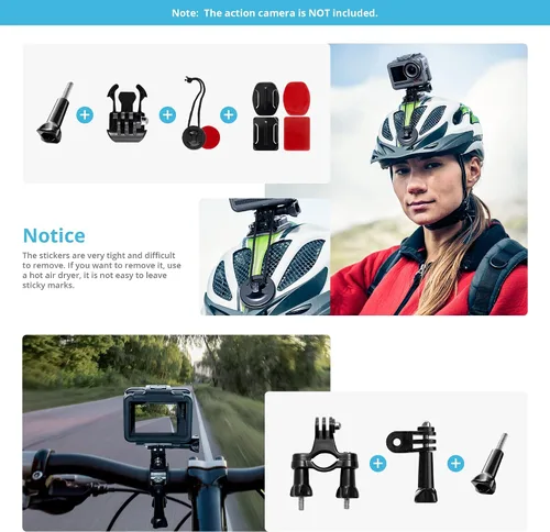 Miniatura 5 de AKASO kit de accesorios para cámara de deportes de acción al aire libre para Gopro Hero Session AKASO EK7000 CAMPARK Go Pro Hero 5 sumergible