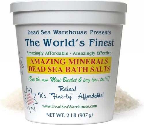 Dead Sea Warehouse – Sales de baño del Mar Muerto con minerales sorprendentes – 2 LIBRAS – El más alto contenido en minerales – Alivio natural de la