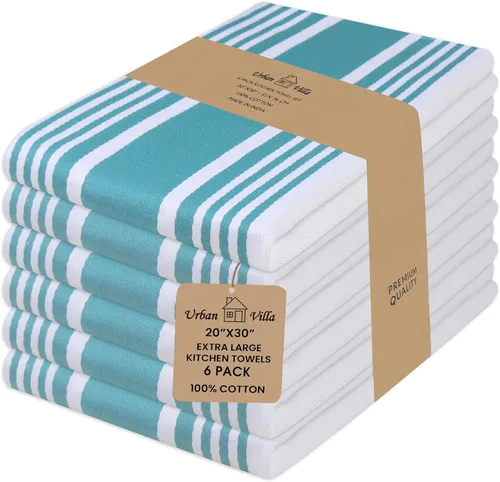 Miniatura 96 de Urban Villa Toallas de cocina 100% algodón, paquete de 6, altamente absorbentes, de secado rápido, súper suaves, de primera calidad, para cocina