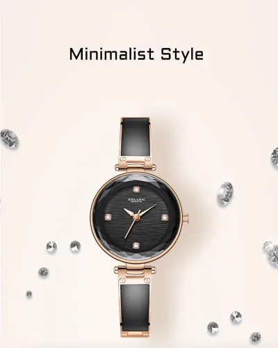 Miniatura 3 de Reloj de cuarzo para mujer, relojes analógicos de cuarzo de moda impermeables para mujer