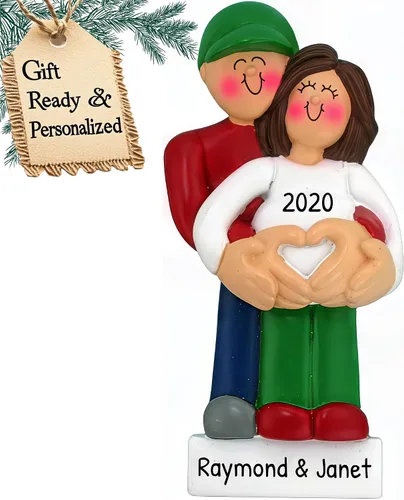 Miniatura 17 de Adorno personalizado para bebé 2025 – Regalos de embarazo personalizados para futura mamá, adorno de Navidad embarazada 2025, regalos para nuevas