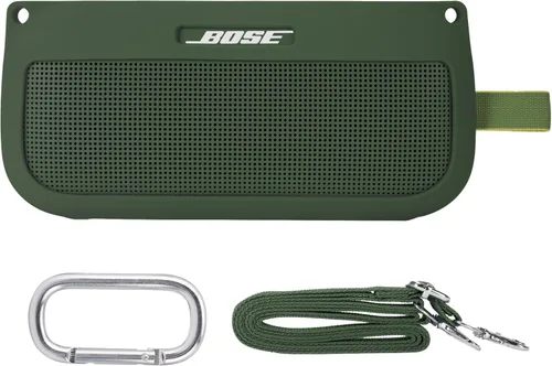 co2CREA Funda de silicona suave de repuesto para altavoz portátil Bose SoundLink Flex Bluetooth (funda de silicona, funda verde ciprés)