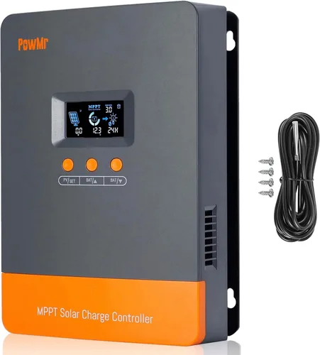 Regulador solar PowMr de 60 A MPPT, controlador de carga de batería de 60 amperios para baterías de litio LiFePO4 y de plomo-ácido de 12 V/24 V/36