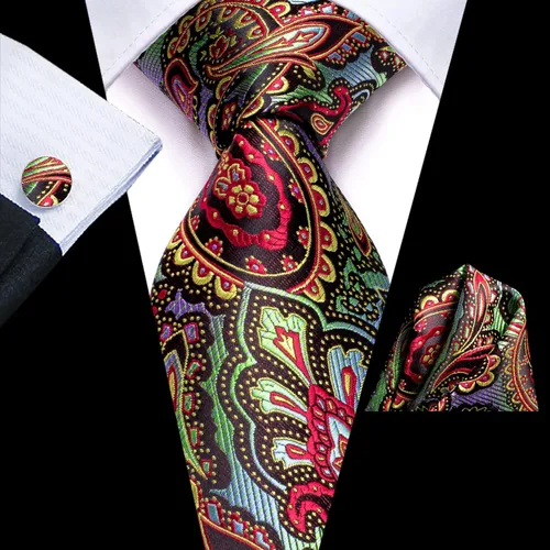Miniatura 237 de Dubulle Corbata tejida de cachemira para hombre y gemelos de pañuelo para hombre, conjunto de gemelos para boda formal y negocios