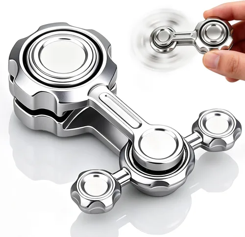 Miniatura 10 de Juguete giratorio de metal para niños y adultos, juguete de escritorio giratorio de mano, juguete sensorial para aliviar la ansiedad y el estrés