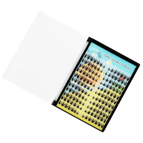 Miniatura 3 de Bodermincer Pestañas postizas de 154 racimos 3D esponjosas de un solo racimo, abanicos de volumen, pestañas individuales segmentadas, pestañas