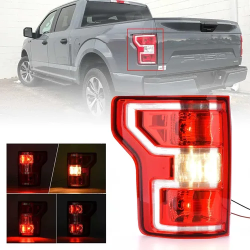 Miniatura 7 de Luz trasera compatible con Ford F150 F-150 2018 2019 2020 Luz trasera del lado del conductor, luz trasera del lado del conductor, conjunto de señal