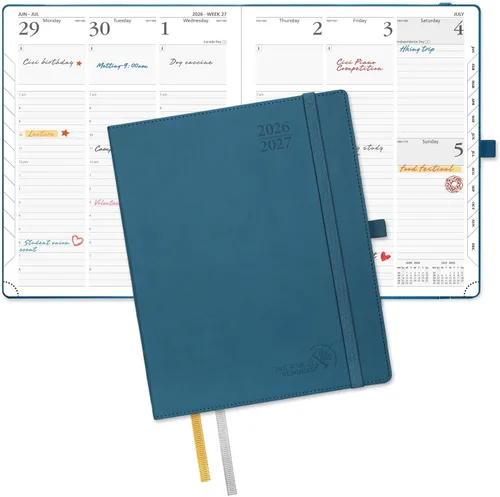 Miniatura 26 de POPRUN Agenda de bolsillo 2026-2027, tamaño del bolso, 4 x 6.25 pulgadas, calendario de bolsillo (julio de 2026 a junio de 2027) para bolso