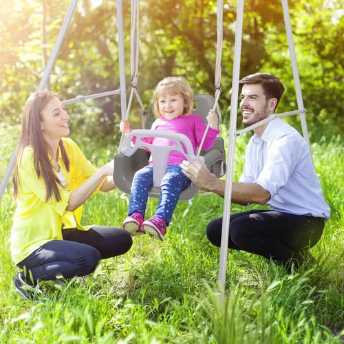 Miniatura 9 de Taleco Gear 2 en 1 columpio para niños pequeños y saltarín, juego de columpio para interior/exterior, saltarines y rebotadores para bebés, fácil