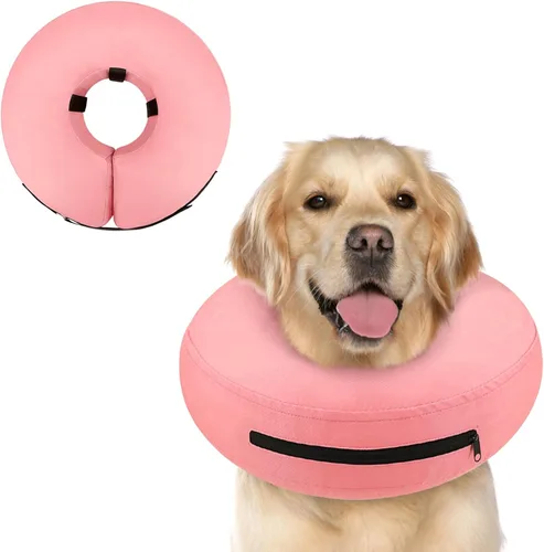 Miniatura 13 de Supet Cono Inflable para Perro para Perros Grandes, Medianos y Pequeños, Collar de Cono Suave para Perros y Gatos, Collar EC para Cuello de Perro