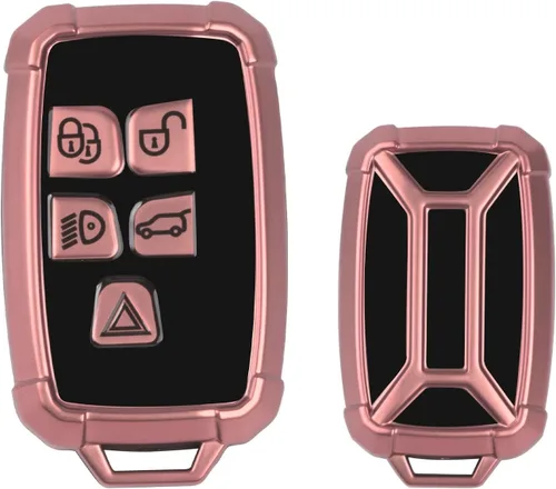 x xotic tech Funda para llavero compatible con Range Rover Evoque Discovery LR4 Land Rover Sport o Jaguar XF XJ F-PACE F-Type 5 botones, protección