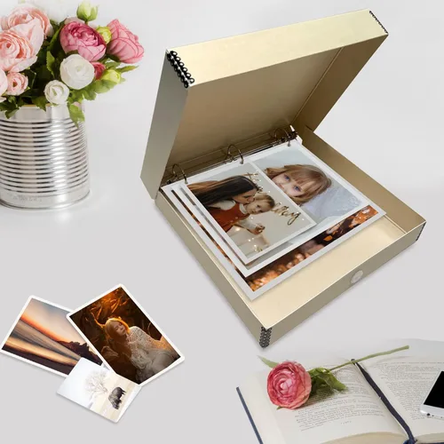 Miniatura 7 de Lineco, Archival - Caja de álbum de conservación de 3 anillas, 12.25 x 11.25 x 2 pulgadas, diseño único para almacenar, conservar, organizar fotos