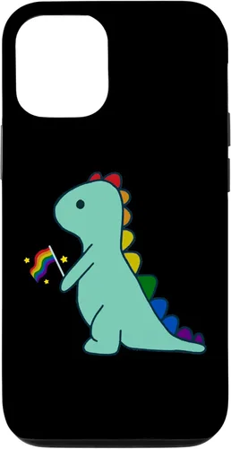 Funda para iPhone 12/12 Pro LGBTQ Allysaurus Dinosaur Rainbow Flag Ally Gay Pride Month