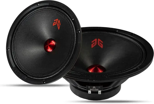 MX80P1 Altavoz de Rango Medio de 8 Pulgadas 480 Vatios 4 Ohmios Tapa Antipolvo Naranja, Altavoces de Audio de Calidad Premium para Puerta de