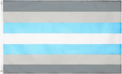 FLAGLINK Bandera del orgullo Demiboy de 3 x 5 pies - Bandera de género LGBTQIA Demi Man