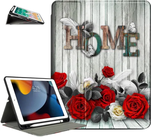 Miniatura 18 de Funda para iPad 9Th / 7Th / 8ª generación, para iPad 10.2, funda protectora a prueba de golpes, visión multiángulo, soporte ajustable, encendido